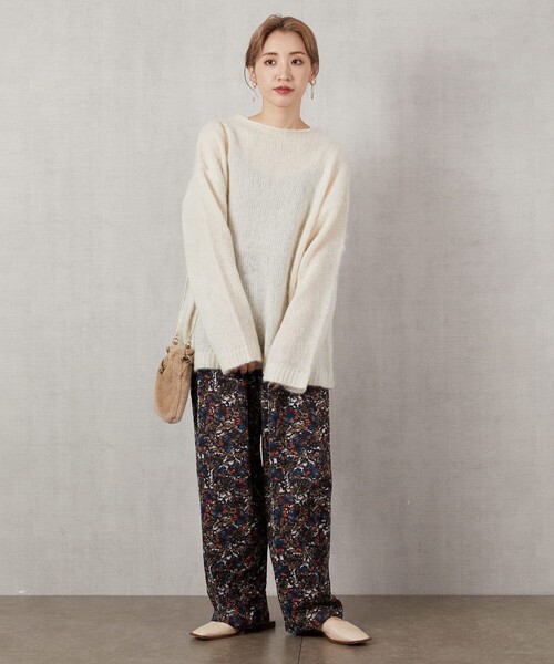 FREAK'S STORE（フリークスストア）の「▽【WEB限定】モヘヤニットプルオーバー（ニット/セーター・レディース・ライトグレー/ブラック/グレー/イエロー/ブルー/ナチュラル・ﾌﾘ-）」の12枚目の写真