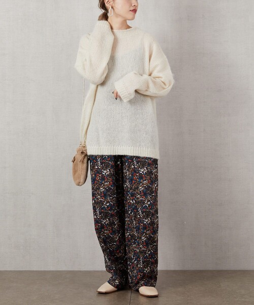 FREAK'S STORE（フリークスストア）の「▽【WEB限定】モヘヤニットプルオーバー（ニット/セーター・レディース・ライトグレー/ブラック/グレー/イエロー/ブルー/ナチュラル・ﾌﾘ-）」の21枚目の写真