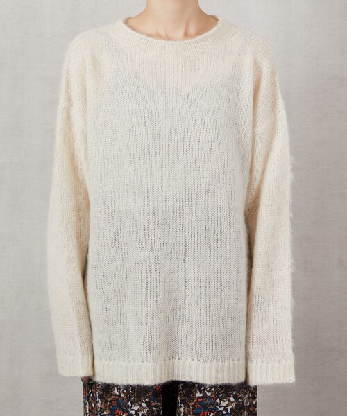 FREAK'S STORE（フリークスストア）の「▽【WEB限定】モヘヤニットプルオーバー（ニット/セーター・レディース・ライトグレー/ブラック/グレー/イエロー/ブルー/ナチュラル・ﾌﾘ-）」の16枚目の写真