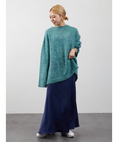 FREAK'S STORE（フリークスストア）の「▽【WEB限定】モヘヤニットプルオーバー（ニット/セーター・レディース・ライトグレー/ブラック/グレー/イエロー/ブルー/ナチュラル・ﾌﾘ-）」の7枚目の写真