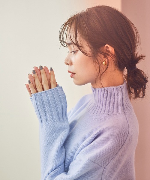 ROPE'(ロペ)の「【一部WEB限定】タスマニアウールボトルネックタイトプルオーバーニット(ニット/セーター・レディース・チャコールグレー/ホワイト/ベージュ/ライトグリーン/カーキ/サックスブルー/ラベンダー・38)」の21枚目の写真