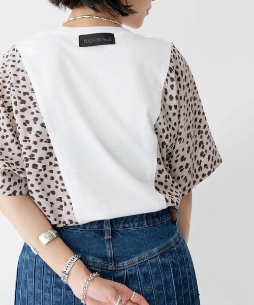 SHIPS（シップス）の「【SHIPS別注】MAISON No.8：ドッキングトップス（Tシャツ/カットソー・レディース・ベージュ/ベージュ系その他/ブラック・ONE SIZE）」の11枚目の写真