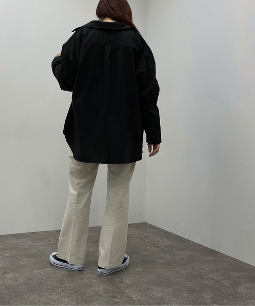 apres jour mignon(アプレジュールミニョン)の「BIG CPOシャツ【ZOZOTOWN限定アイテム】(シャツ/ブラウス・レディース・ブラック/ダークグリーン/カーキ・X-LARGE/フリー)」の17枚目の写真