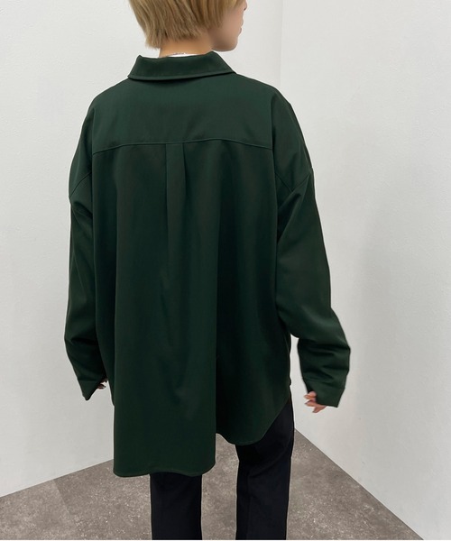 apres jour mignon(アプレジュールミニョン)の「BIG CPOシャツ【ZOZOTOWN限定アイテム】(シャツ/ブラウス・レディース・ブラック/ダークグリーン/カーキ・X-LARGE/フリー)」の8枚目の写真
