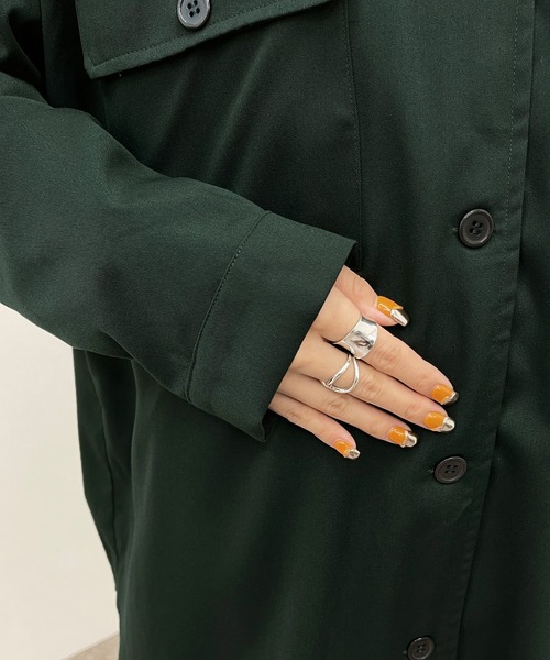 apres jour mignon(アプレジュールミニョン)の「BIG CPOシャツ【ZOZOTOWN限定アイテム】(シャツ/ブラウス・レディース・ブラック/ダークグリーン/カーキ・X-LARGE/フリー)」の22枚目の写真