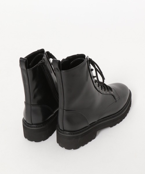 mysty woman（ミスティウーマン）の「厚底レースアップブーツ 219902（ブーツ・レディース・ブラック/アイボリー・MEDIUM/LARGE）」の7枚目の写真