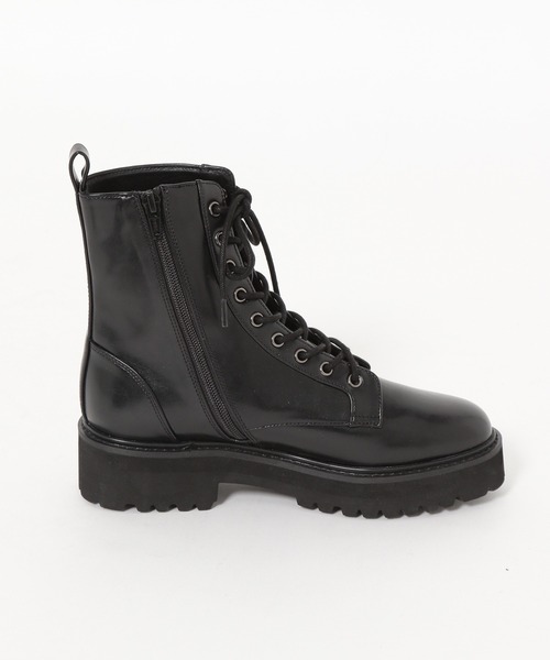 mysty woman（ミスティウーマン）の「厚底レースアップブーツ 219902（ブーツ・レディース・ブラック/アイボリー・MEDIUM/LARGE）」の9枚目の写真