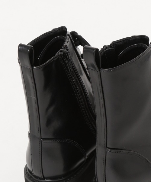 mysty woman（ミスティウーマン）の「厚底レースアップブーツ 219902（ブーツ・レディース・ブラック/アイボリー・MEDIUM/LARGE）」の11枚目の写真