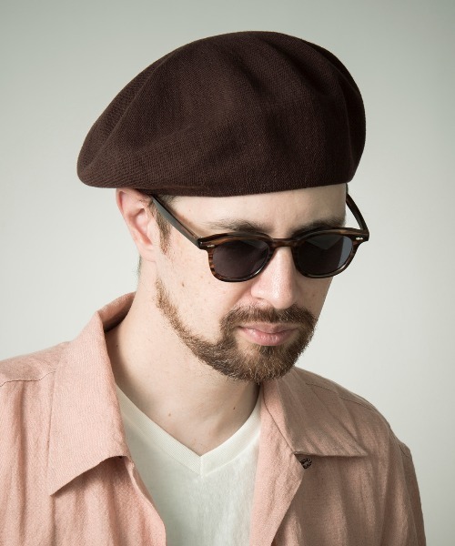 Mighty Shine(マイティシャイン)の「Cotton Beret / Mighty Shine 2022SS(ハンチング/ベレー帽・メンズ・イエロー/カーキ/ブラウン/ブラック・FREE)」の2枚目の写真