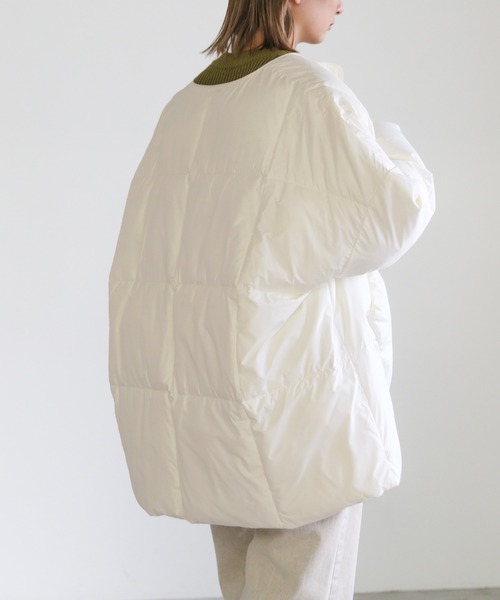 select MOCA(セレクトモカ)の「ノーカラーパッファーコート(ダウンジャケット/コート・レディース・ホワイト/ブラック・FREE)」の18枚目の写真