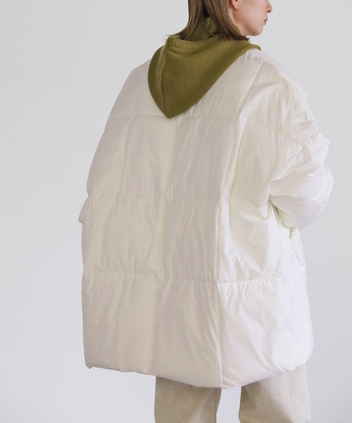 select MOCA(セレクトモカ)の「ノーカラーパッファーコート(ダウンジャケット/コート・レディース・ホワイト/ブラック・FREE)」の19枚目の写真