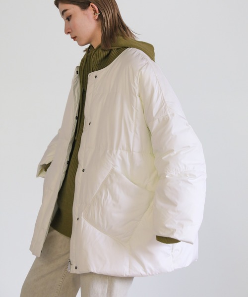ノーカラーパッファーコート（ダウンジャケット/コート）｜select MOCA