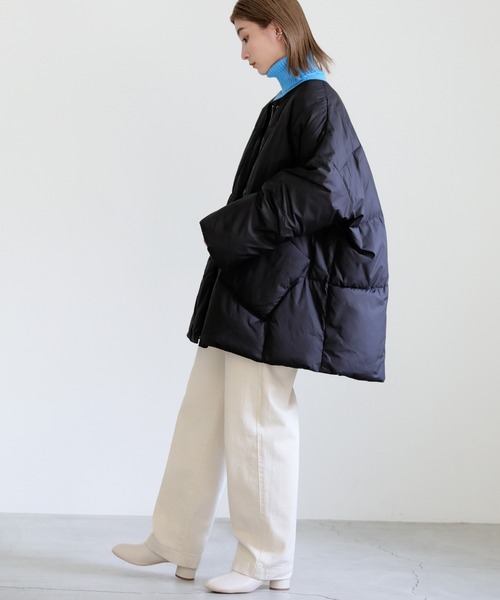 select MOCA(セレクトモカ)の「ノーカラーパッファーコート(ダウンジャケット/コート・レディース・ホワイト/ブラック・FREE)」の20枚目の写真