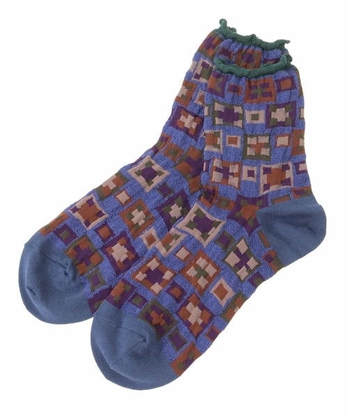 セール ブークレ 幾何学デザインソックス ソックス 靴下 Jocomomola ホコモモラ のファッション通販 Zozotown