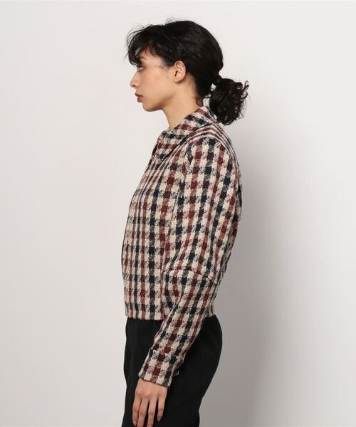 MAISON SCOTCH(メゾンスコッチ)の「ショートツウィードブルゾン【162524】(ブルゾン・レディース・ブラウン系その他・X-SMALL/SMALL)」の2枚目の写真