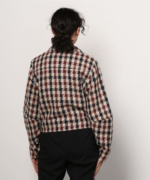 MAISON SCOTCH(メゾンスコッチ)の「ショートツウィードブルゾン【162524】(ブルゾン・レディース・ブラウン系その他・X-SMALL/SMALL)」の4枚目の写真