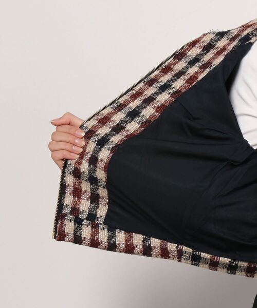 MAISON SCOTCH(メゾンスコッチ)の「ショートツウィードブルゾン【162524】(ブルゾン・レディース・ブラウン系その他・X-SMALL/SMALL)」の3枚目の写真