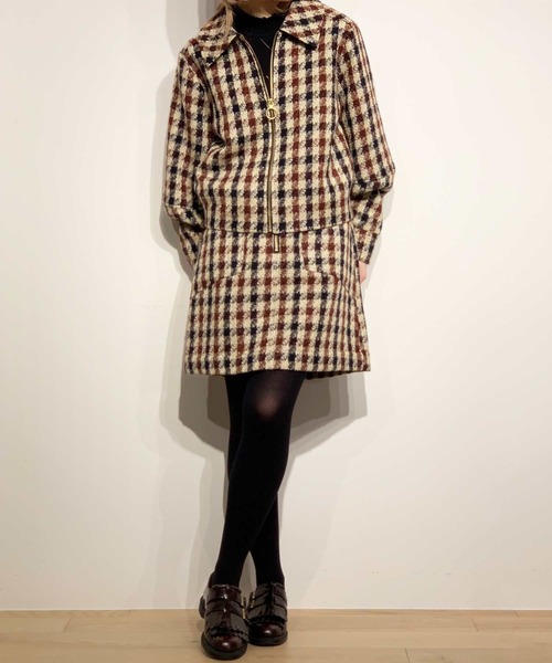 MAISON SCOTCH(メゾンスコッチ)の「ショートツウィードブルゾン【162524】(ブルゾン・レディース・ブラウン系その他・X-SMALL/SMALL)」の5枚目の写真