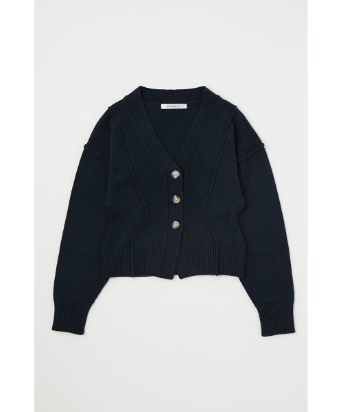 MOUSSY(マウジー)の「FITTED LINE V/N カーディガン(カーディガン/ボレロ・レディース・オレンジ/ライトベージュ/ダークネイビー・FREE)」の2枚目の写真