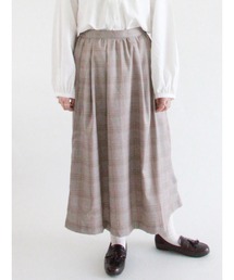 ehka sopo | グレンチェックギャザースカート(スカート)