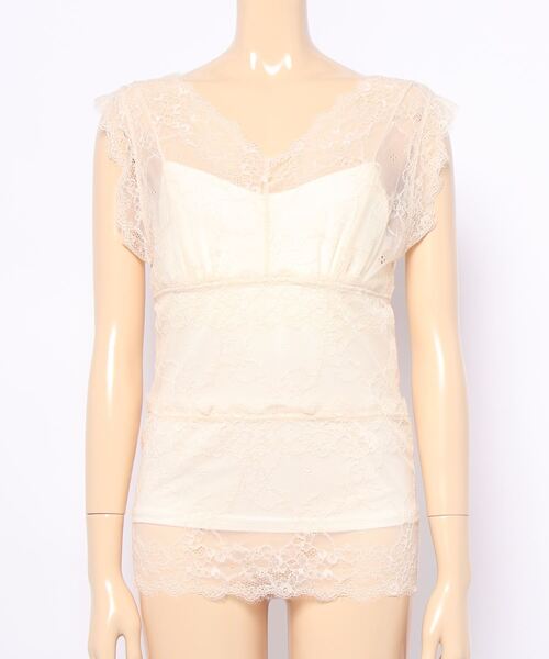 earth music&ecology（アースミュージックアンドエコロジー）の「華奢レースカップ付インナー ＊（キャミソール・レディース・ブラック/アイボリー/モカ/ピンクベージュ・S/M）」の22枚目の写真