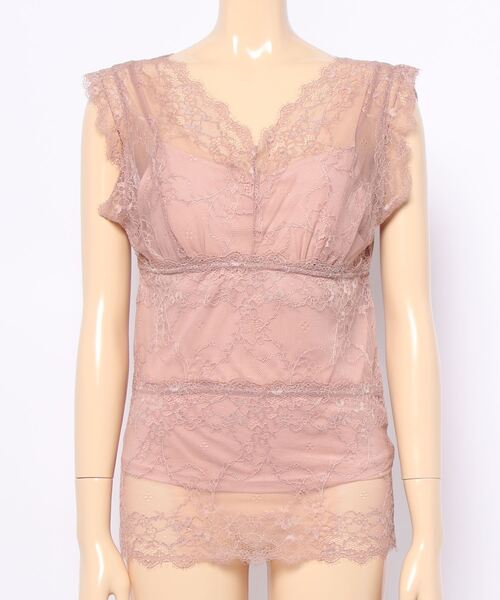 earth music&ecology（アースミュージックアンドエコロジー）の「華奢レースカップ付インナー ＊（キャミソール・レディース・ブラック/アイボリー/モカ/ピンクベージュ・S/M）」の21枚目の写真