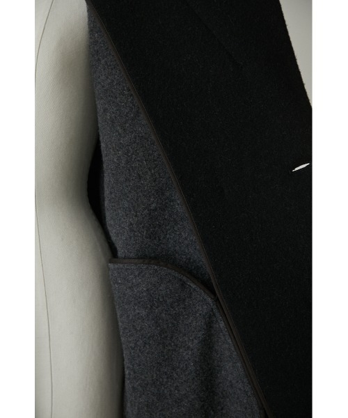 RIM.ARK(リムアーク)の「Single face wool CT(チェスターコート・レディース・ブラック/ベージュ・38/36)」の13枚目の写真