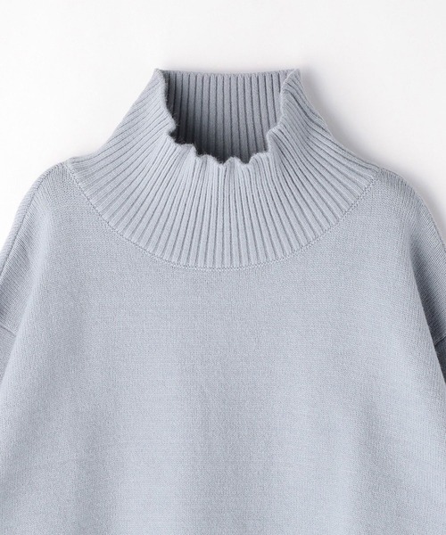 NICOLE white（ニコルホワイト）の「バックスリット ハイネックプルオーバー（ニット/セーター・レディース・オフホワイト/ブラック/モカ/ベージュ/サックスブルー・FREE）」の14枚目の写真