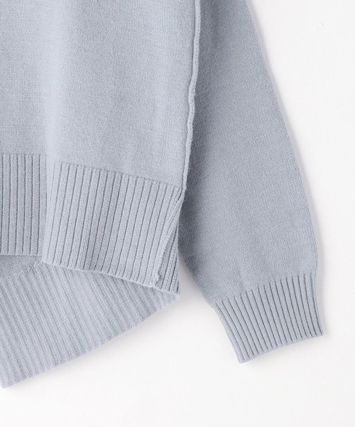 NICOLE white（ニコルホワイト）の「バックスリット ハイネックプルオーバー（ニット/セーター・レディース・オフホワイト/ブラック/モカ/ベージュ/サックスブルー・FREE）」の15枚目の写真