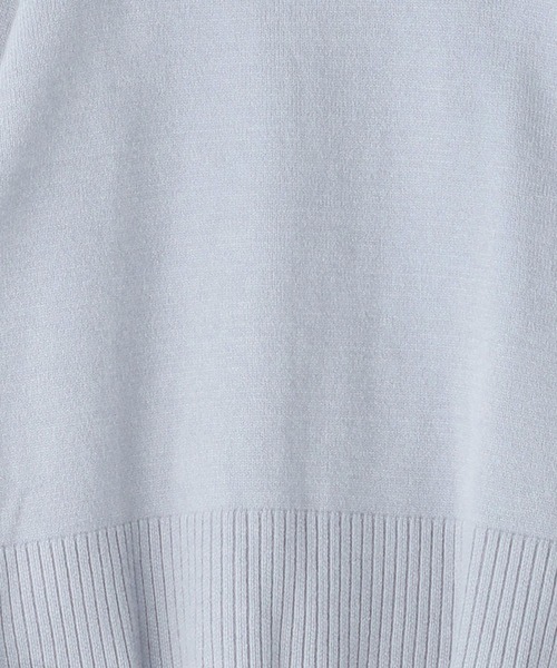 NICOLE white（ニコルホワイト）の「バックスリット ハイネックプルオーバー（ニット/セーター・レディース・オフホワイト/ブラック/モカ/ベージュ/サックスブルー・FREE）」の19枚目の写真