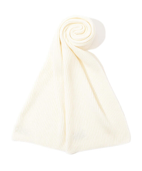 TOMORROWLAND （トゥモローランド）の「Johnstons of Elgin カシミヤ リブニットストール（ストール/ショール・レディース・ホワイト/ブラック/ダークグリーン/キャメル・FREE）」の2枚目の写真