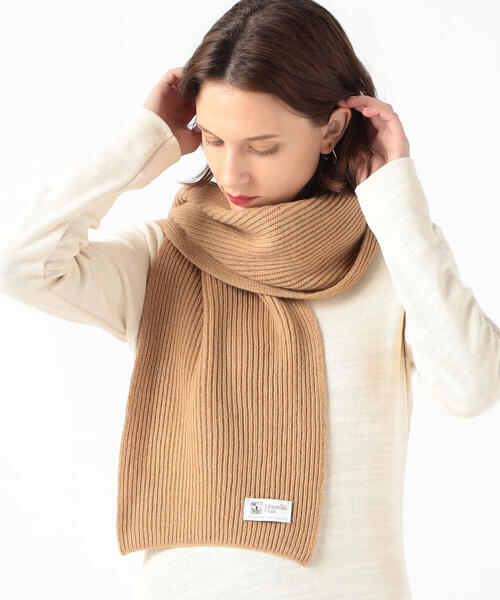 TOMORROWLAND （トゥモローランド）の「Johnstons of Elgin カシミヤ リブニットストール（ストール/ショール・レディース・ホワイト/ブラック/ダークグリーン/キャメル・FREE）」の6枚目の写真