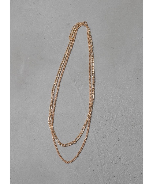 Adoon plain（アドーンプレーン）の「2連チェーンネックレス（ネックレス・レディース・シルバー/ゴールド・FREE）」の2枚目の写真