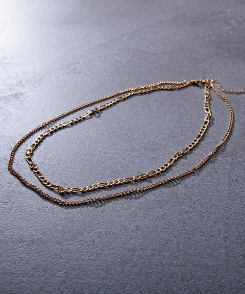 Adoon plain（アドーンプレーン）の「2連チェーンネックレス（ネックレス・レディース・シルバー/ゴールド・FREE）」の6枚目の写真