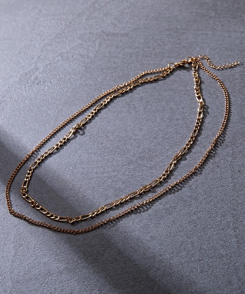 Adoon plain（アドーンプレーン）の「2連チェーンネックレス（ネックレス・レディース・シルバー/ゴールド・FREE）」の12枚目の写真