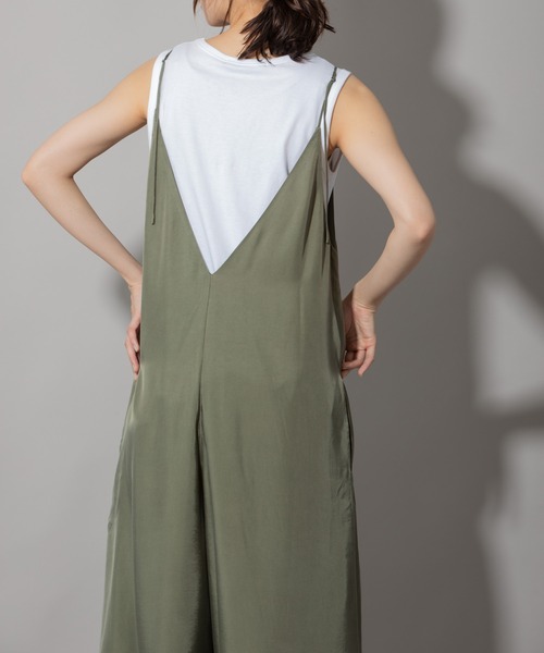 Munich(ミューニック)の「フィブリルシャンブレーコンビネゾン(サロペット/オーバーオール・レディース・ブラック/ブラウン/カーキ・S/M)」の8枚目の写真