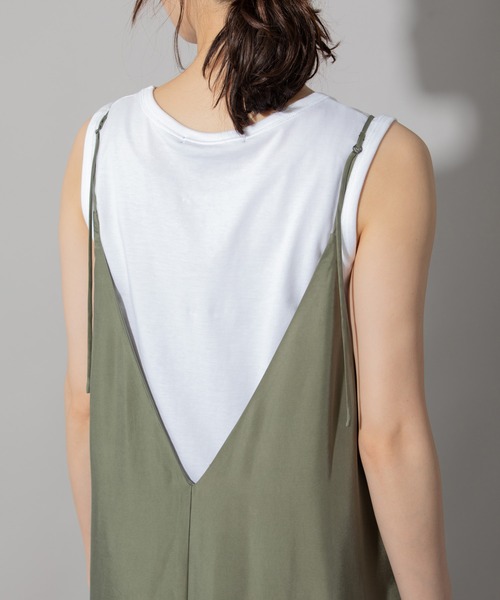 Munich(ミューニック)の「フィブリルシャンブレーコンビネゾン(サロペット/オーバーオール・レディース・ブラック/ブラウン/カーキ・S/M)」の10枚目の写真