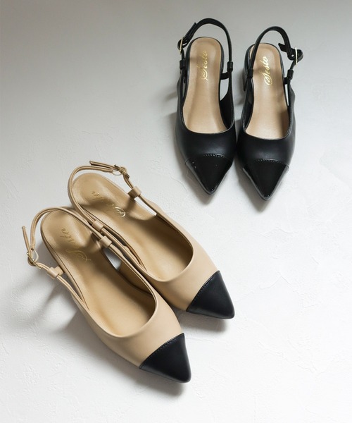 SESTO（セスト）の「バイカラーバックストラップローヒールパンプス（パンプス・レディース・ブラック/ベージュ・22.5cm/23.5cm/24.5cm/23.0cm/24.0cm/25.0cm）」の13枚目の写真