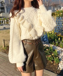 apres jour | フリルデザインニット【ZOZOTOWN限定アイテム】(ニット/セーター)