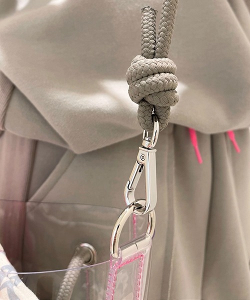 Q（キュー）の「クリアトート（トートバッグ・レディース・ピンク/ライム・ONE SIZE）」の19枚目の写真