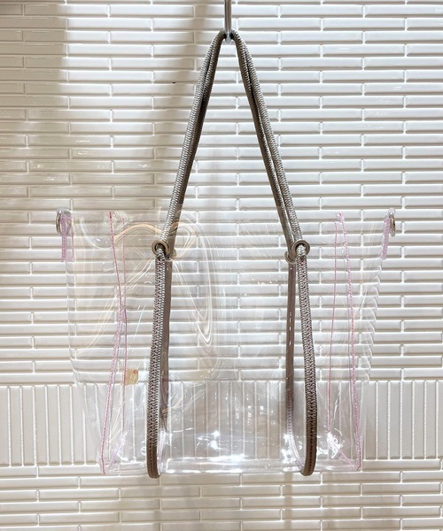 Q（キュー）の「クリアトート（トートバッグ・レディース・ピンク/ライム・ONE SIZE）」の16枚目の写真