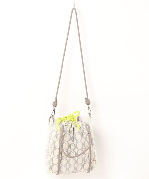 Q（キュー）の「クリアトート（トートバッグ・レディース・ピンク/ライム・ONE SIZE）」の10枚目の写真