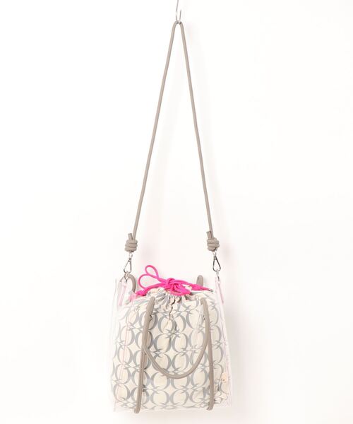 Q（キュー）の「クリアトート（トートバッグ・レディース・ピンク/ライム・ONE SIZE）」の9枚目の写真