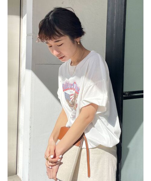 Ungrid（アングリッド）の「イーグルプリントTee（Tシャツ/カットソー・レディース・チャコールグレー/オフホワイト・FREE）」の22枚目の写真