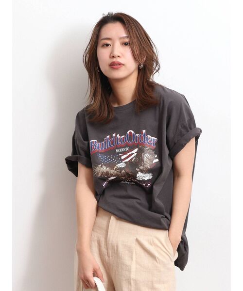 Ungrid（アングリッド）の「イーグルプリントTee（Tシャツ/カットソー・レディース・チャコールグレー/オフホワイト・FREE）」の15枚目の写真