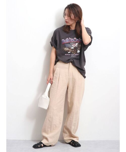 Ungrid（アングリッド）の「イーグルプリントTee（Tシャツ/カットソー・レディース・チャコールグレー/オフホワイト・FREE）」の13枚目の写真