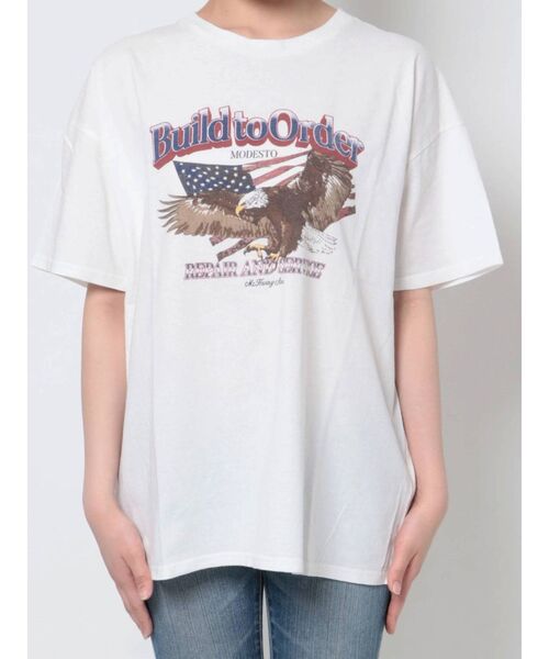 Ungrid（アングリッド）の「イーグルプリントTee（Tシャツ/カットソー・レディース・チャコールグレー/オフホワイト・FREE）」の12枚目の写真