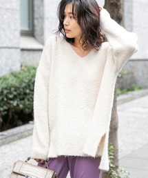 BARNYARDSTORM | BARNYARDSTORM / ループヤーンVネックニット(ニット/セーター)