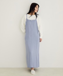 SALON adam et rope' | フロントファスナーサロペットワンピース(ジャンパースカート)