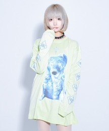 『TRAVAS TOKYO/トラバス トーキョー』Furry bear L/S Tee/くまプリント長袖Tシャツ